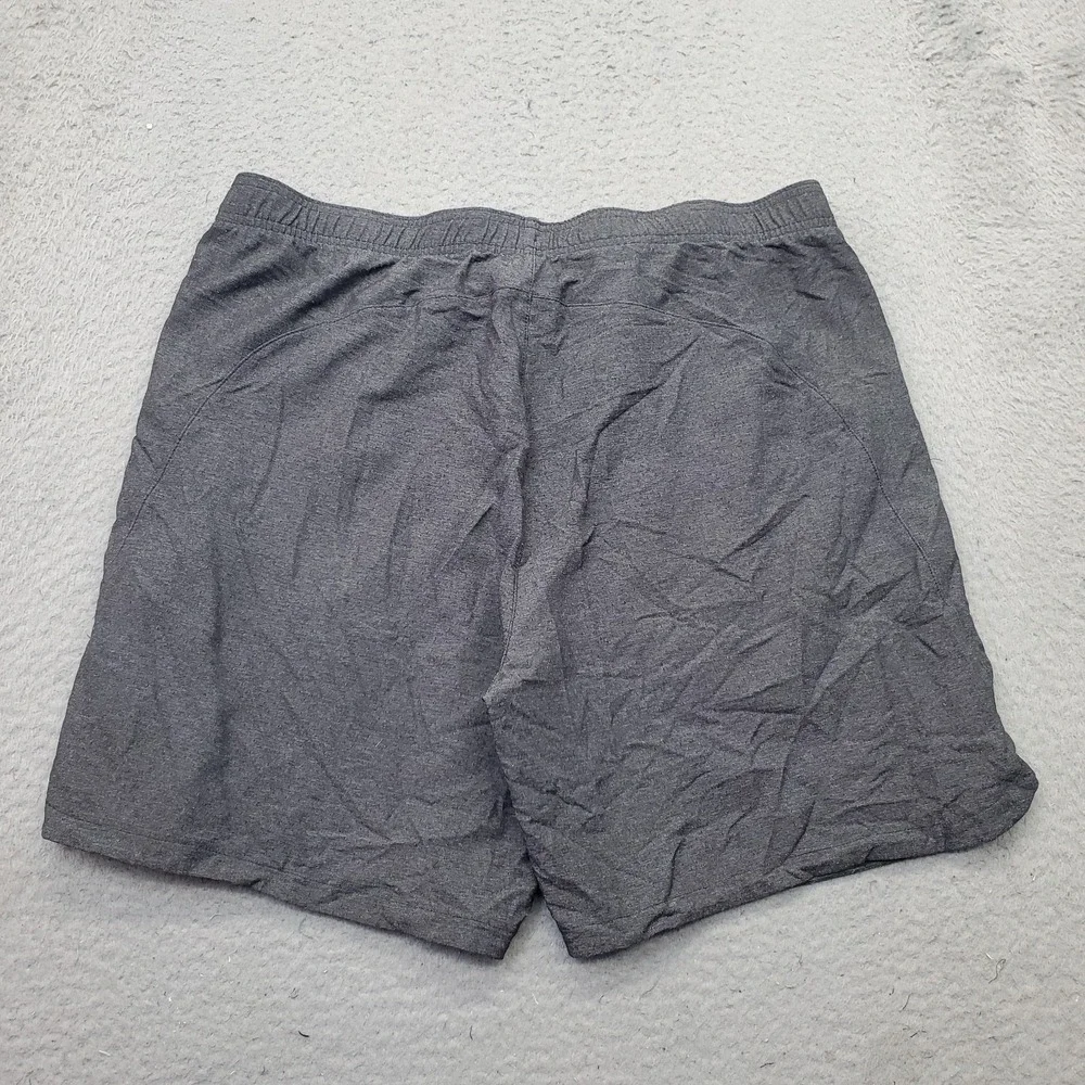 Rhone Athletic Shorts‎ Mens Gray Nylon Stretch Unlined Gym Workout Elastic Waist